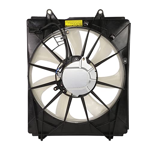 HO3113143 Factory Style Radiator Cooling A/C Condenser Fan Assembly Compatible with Honda Odyssey 3.5L 2018-2022, 12V, Black