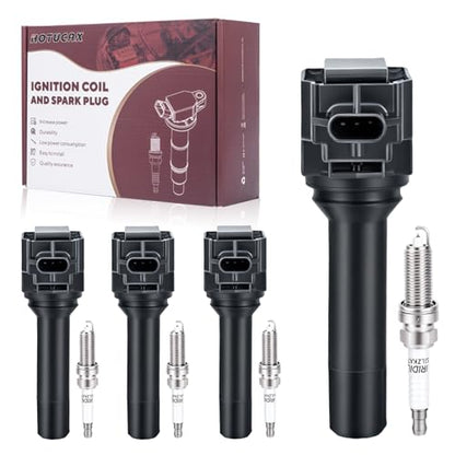 UF724 Ignition Coils & Spark Plugs Tune Up Kit, 4 Pack - size: UF724 & Spark Plugs