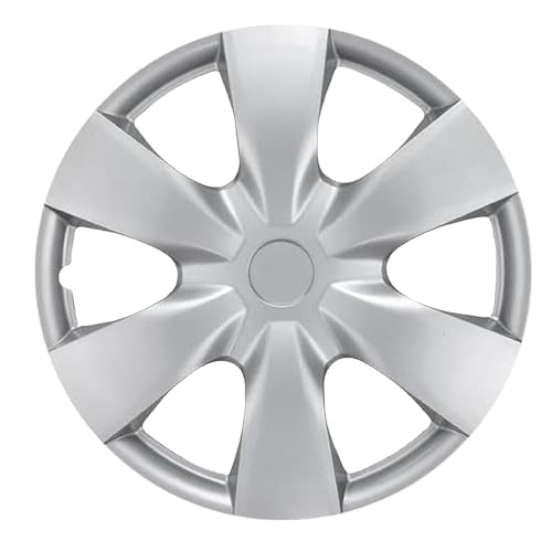 BDK (4-Pack Premium 15"" Wheel Rim Cover Hubcaps OEM Style Replacement Snap On Car Truck SUV Hub Cap - 15 Inch Set, KT-1008-15_df - style: Sleek No Lug 15"