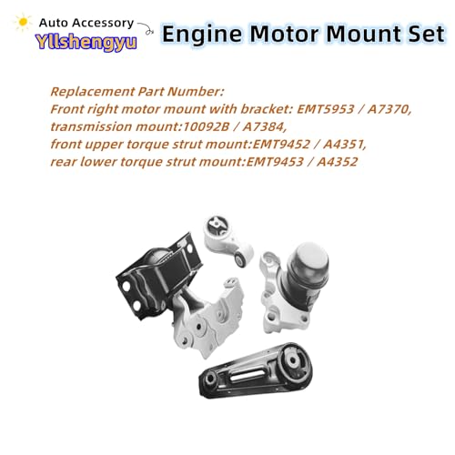 Engine Motor Mount Kit for Nissan Rogue 2008-2013 - size: Nissan Rogue 2008-2013 2.5L 2WD