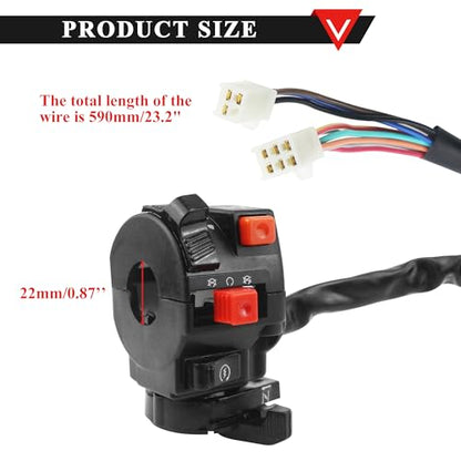PRO BAT Left Kill Starter Light Choke Switch