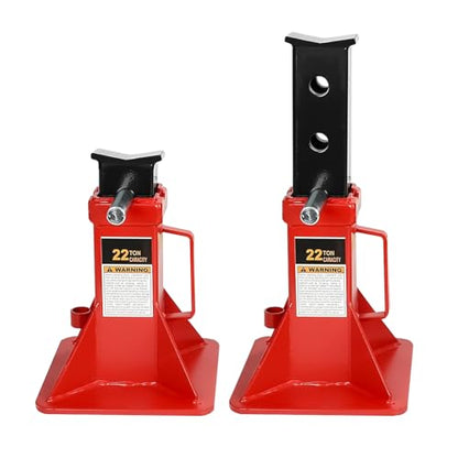 22 Ton (44,000 lbs) Jack Stands (1 Pair) with Lock, Pin Type Car Jack Stand