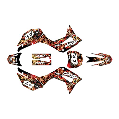 Graphics Kit for Honda CRF110F (2019-2026) CORE Series Red 16 Mil - On/Off the Road - Dirt Pit Bike Motorcycle Stickers, Dirtbike Racing Automotive Decal Motocross Accessories no-Plastics - color: Red, size: 16 Mil - On/Off the Road