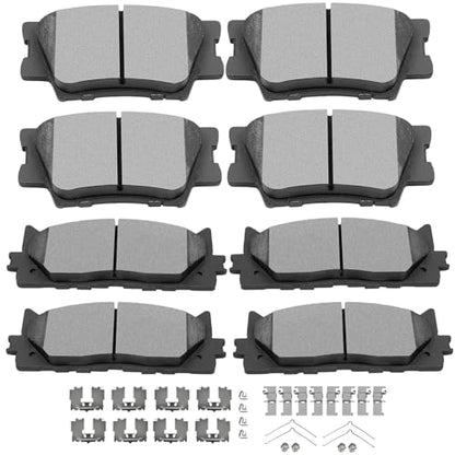 SCITOO Ceramic Front Rear Disc Brake Pad Set Fit For Toyota For Camry 07-17 - size: Front D1222 & Rear D1212 [8PCS]