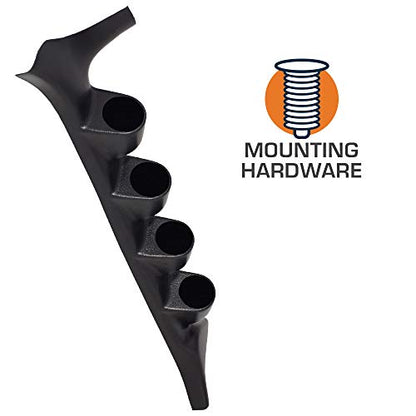 GlowShift Black Quad Pillar Gauge Pod Fits Ford F-Series 1992-1997