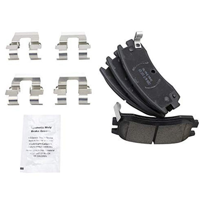 TRQ Ceramic Brake Pad Kit Front & Rear - color: Ceramic, size: BFA12929