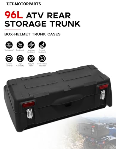 TCT-MOTORPARTS 96L ATV Rear Passenger Rack Cargo Storage Box & Lounger Seat - color: 96L#2