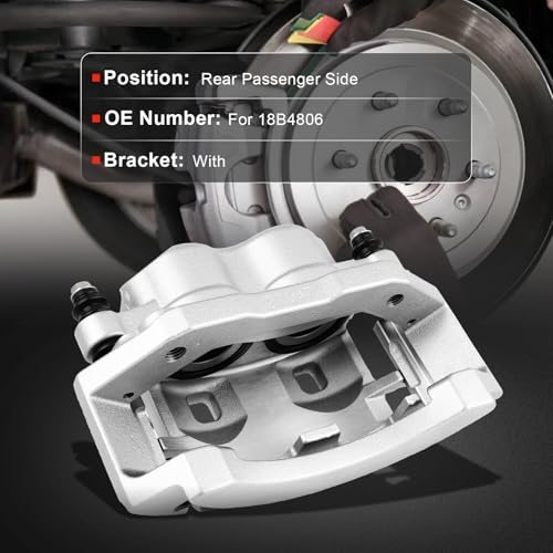 cciyu Rear Right Disc Brake Caliper Assembly With Bracket 18B4806 - size: Rear Right[18B4806]