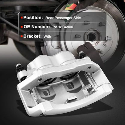 cciyu Rear Right Disc Brake Caliper Assembly With Bracket 18B4806 - size: Rear Right[18B4806]