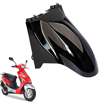Minho Black ABS Front Fender Mudguard Wheels Wrap Fit for Chinese 50cc Scooter Moped TaoTao Pony ATM50, Roketa MC-08 Boom, Baja SunCity, Jonway YY50QT-6, Wangye sunny - size: Black