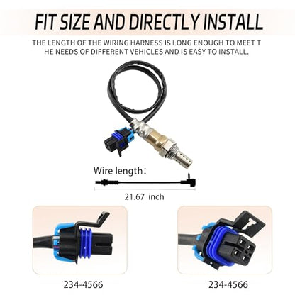 Oxygen Sensor Upstream Downstream 234-4566 234-4565 Compatible for 2007-2019 Chevrolet Camaro Equinox Impala Traverse GMC Acadia Buick Enclave Cadillac XTS Pontiac [3.6L V6] Engine Only