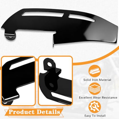Black Driver Floorboard Heel Guard for Harley Touring