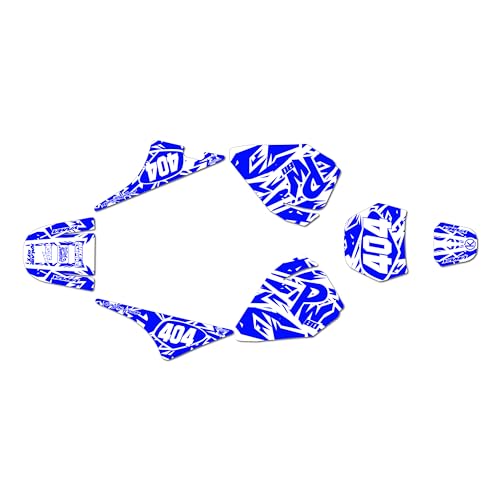 Graphics Kit for Yamaha PW80 (All Years) Shatter Series Blue 9 Mil - Easy Go - Dirt Pit Bike Motorcycle Stickers, Dirtbike Racing Automotive Decal Motocross Accessories no-Plastics - color: Blue, size: 9 Mil - Easy Go
