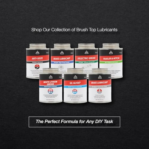 AGS Automotive Solutions Silicone-Based Brake Lubricant - Eliminate Squeals and Enhance Performance with Brush Top Can Application, Long-Lasting, 8oz - Excellent for Complete Brake Assembly Tasks - size: 8oz