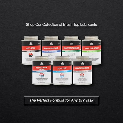 AGS Automotive Solutions Silicone-Based Brake Lubricant - Eliminate Squeals and Enhance Performance with Brush Top Can Application, Long-Lasting, 8oz - Excellent for Complete Brake Assembly Tasks - size: 8oz