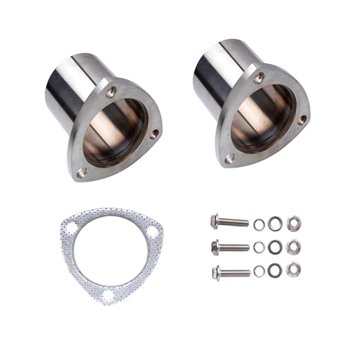 3 Bolt 3.0" OD Exhaust Flange Repair Pipe Kit.Stainless Steel Exhaust Welding Flange Quick Repair for Exhaust Flange Pipe With Gasket,Flange Bolt and Nut - size: 3 Bolt OD 3.0"