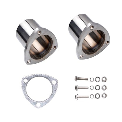3 Bolt 3.0" OD Exhaust Flange Repair Pipe Kit.Stainless Steel Exhaust Welding Flange Quick Repair for Exhaust Flange Pipe With Gasket,Flange Bolt and Nut - size: 3 Bolt OD 3.0"