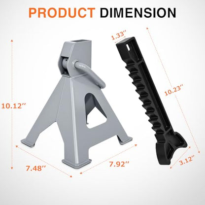 Nilight 3-Ton Jack Stands, 6,600 lb Capacity, Adjustable Height, 1 Pair - size: 3T