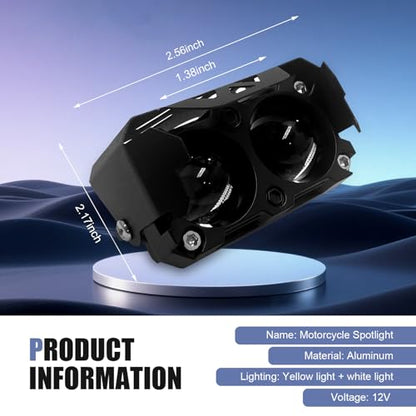 Motorcycle LED Headlight, Forklift Safety Warning Light for Warehouse, High Brightness Spotlight, Universal for Motorcycles, ATVs and Off-Road Vehicles (Black)