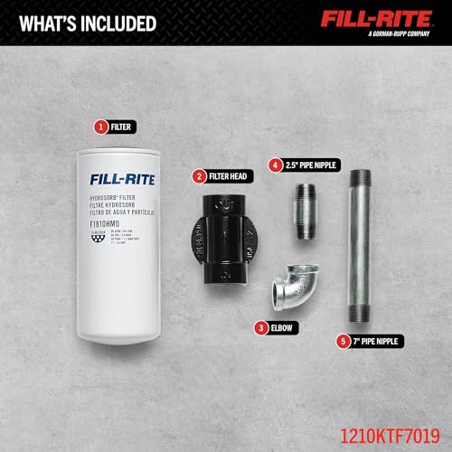 Fill-Rite 1210KTF7019 3/4" 18 GPM (68 LPM) 10 Micron Hydrosorb Fuel Filter with Filter Head Kit - style: 25 GPM Hydrosorb w/Head