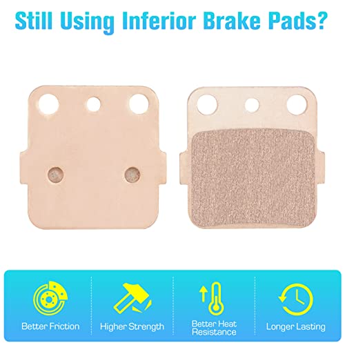 Front Rear Sintered Brake Pads for Harley Davidson Dyna Sportster - color: Sintered-golden