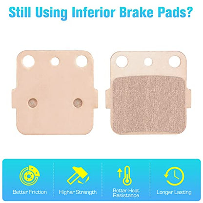 Front Rear Sintered Brake Pads for Harley Davidson Dyna Sportster - color: Sintered-golden