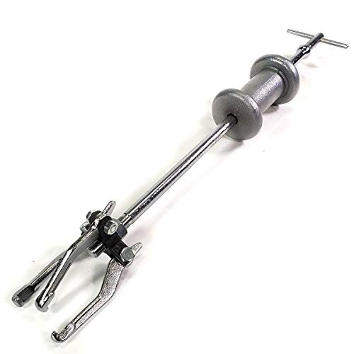 XtremepowerUS Rear Wheel Bearing Puller Kit, 5 lb Slide Hammer Axle Puller Set with CR-V Steel Jaw Attachments, Wheel Hub Remover, Internal & External Puller Adapters - size: 5 Lbs