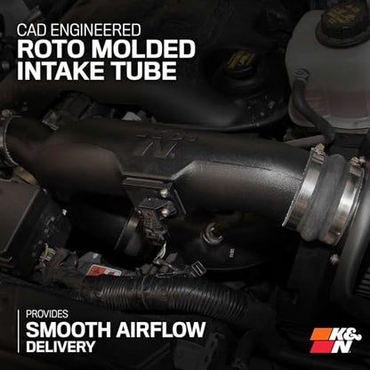 K&N Cold Air Intake System: High-Flow Air Filter, Increase Performance & Towing: Compatible with 2011-2014 FORD: F150, 57-2583