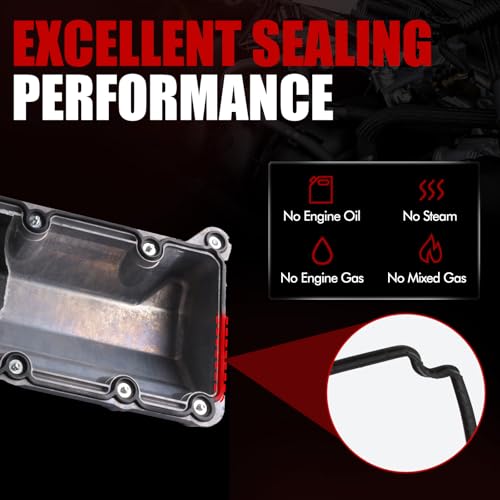 MITZONE Right Passenger Side Aluminum Engine Valve Cover Compatible with Ford E-150 E-250 E-350 Excursion 2000-2007 4.6L 5.4L 6.0L 6.8L V8 - size: Right Side