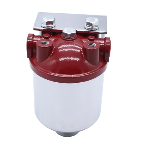 Inline Canister Large Fuel Filter Frame 3/8 NPT Inlet Outlet Racing 10 Micron