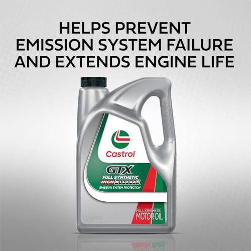 Castrol GTX Full Synthetic High Mileage 0W-20 Motor Oil, 1 Quart, Pack of 6