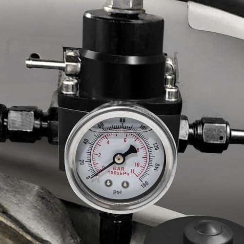 Fuel Pressure Regulator Kit - Includes 1 Fuel Pressure Regulator, 2 OR8-AN8 Fittings, 1 OR6-AN6 Fitting, 1 AN8 End Cap, and 2 Springs for Enhanced Performance