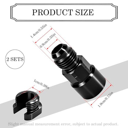 2 Pack 6AN Quick Disconnect Fuel Line Male Fittings Aluminum Push In Fuel Rail Adapter Connectors Automotive Replacement Parts for Vehicle Fuel System Modification