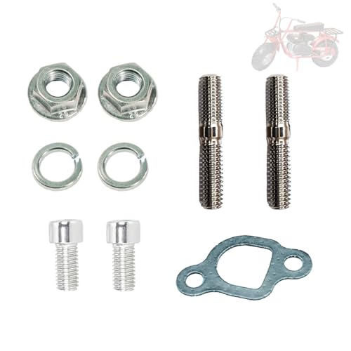 JMCHstore Exhaust Muffler Pipe Mounting Hardware Studs kit For Coleman CT200U BT200X KT196, Predator 212 Baja MB200 Mini Bike, Axis M200 212CC, Hisun 196cc Monster mega moto Engine, Go kart - size: Muffler Mounting Kit