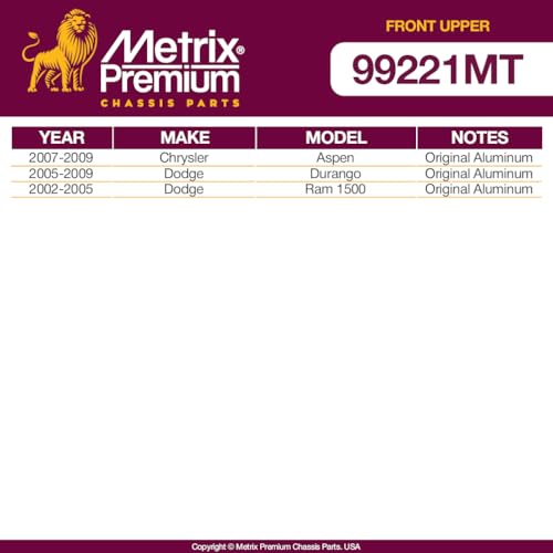 Metrix Premium Chassis Parts Control Arm Kit w/Ball Joints Fits Ram 1500 - size: CK7424_CK7424/ PAIR