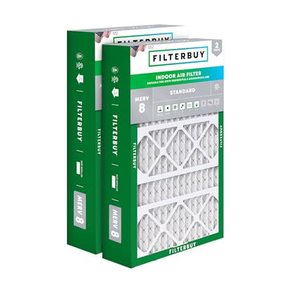 Filterbuy 17x26x4 Air Filter MERV 8 Dust & Allergy Defense (2-Pack) - style: 17x26x4
