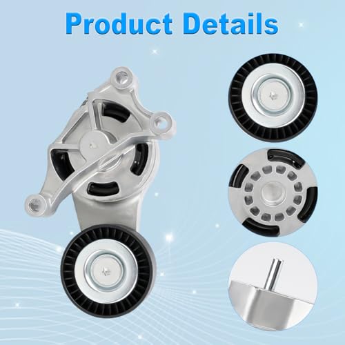 Belt Tensioner Assembly with Pulley Compatible with Audi A3 TT Quattro - size: 06F903315