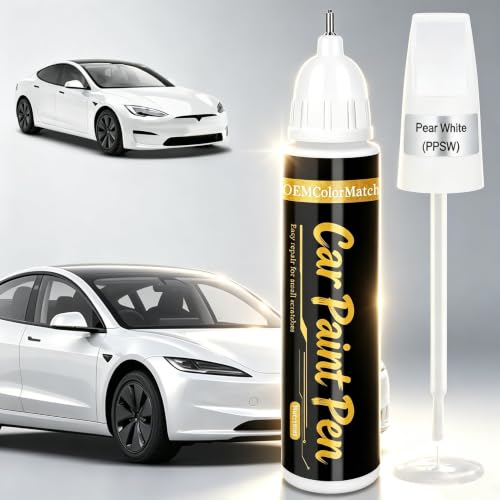 Pearl White PPSW Touch up Paint for Cars Tesla Model Y/3/X/S Scratch Repair - color: Pearl White