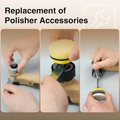 Cordless Mini Polisher, DA&RO Mini CarBuffer Polisher - style: 2*Batteries Kit