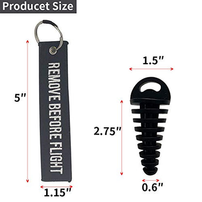 0.6"-1.5" Wash Plugs, Mufflers Exhaust Silencer Motorcycle Dirt Bike,Black - color: Black