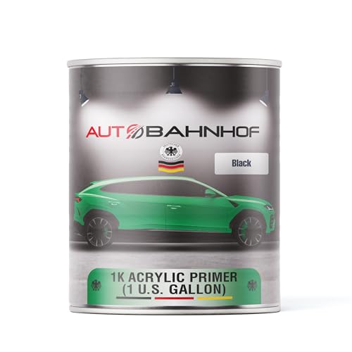 AB-PF3600 1K High Build Acrylic Primer Black – Professional-Grade, Strong Adhesion, Easy Sanding – Ideal for Metal, Plastic & Fiberglass – 1 Gallon - color: 1K Acrylic Primer Black