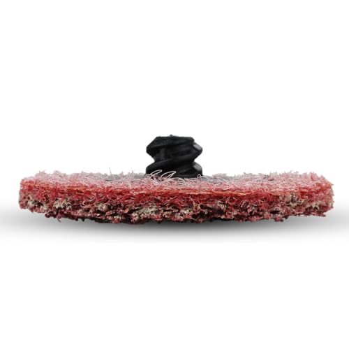 BHA Surface Conditioning Quick Change Discs, 2" Red (Medium) Prep Pad - 25 Pack - color: Red