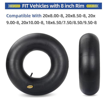 GICOOL 20x8.00-8 20x10.00-8 Inner Tubes, TR-13 Valve Stem, 2 Pack - size: 20x8.00/10.00-8,TR-13