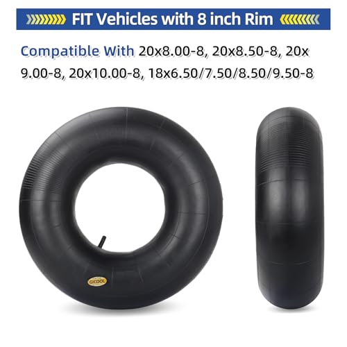 GICOOL 20x8.00-8 20x10.00-8 Inner Tubes, TR-13 Valve Stem, 2 Pack - size: 20x8.00/10.00-8,TR-13