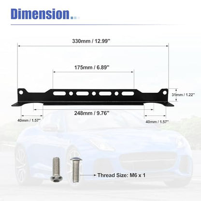 X AUTOHAUX Universal Oil Cooler Mounting Bracket Kit 330mm Aluminum Alloy Engine Oil Cooler Radiator Adapter Kit Oil Cooler Bracket Kit Black Transmission Oil Cooler Mounting Kit (Pack of 2) - size: 1.57" (Pack of 2)
