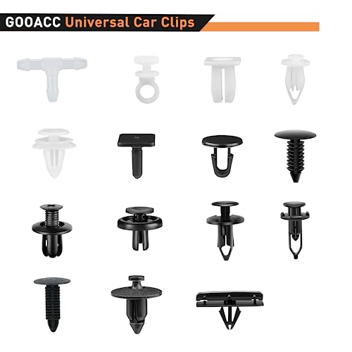 GOOACC 501PCS Universal Car Clips Mixed Auto Bumper Fender Trim Door - color: 500Pcs Mixed Clips + 1 Remover