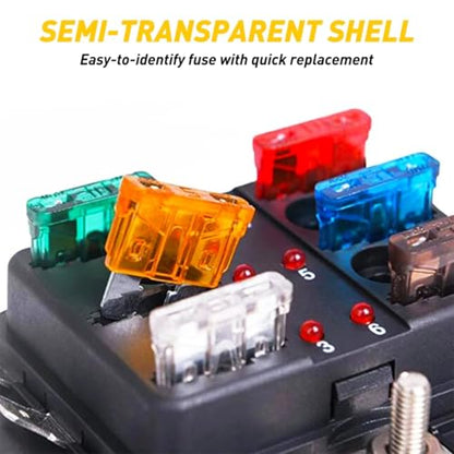120PCS Car Fuse Kit with Puller & Tester, Mini Blade Vehicle Fuse Assortment Kit, 3 5 7.5 15 20 25 35AMP Automotive Replacement, Universal for SUV Automobile Pickup