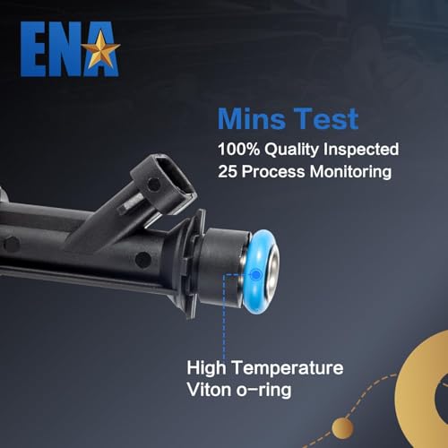 ENA Fuel Injector for FJ319 12569573 Set of 6 Compatible with Isuzu Buick Chevrolet GMC Hummer Oldsmobile Saab Rainier Colorado LUV Trailblazer EXT Canyon Envoy XL XUV H3 Ascender i-290 1999-2008
