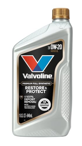 Valvoline Restore & Protect Full Synthetic 0W-20 Motor Oil 1 Quart - size: 1 QT, style: Restore & Protect