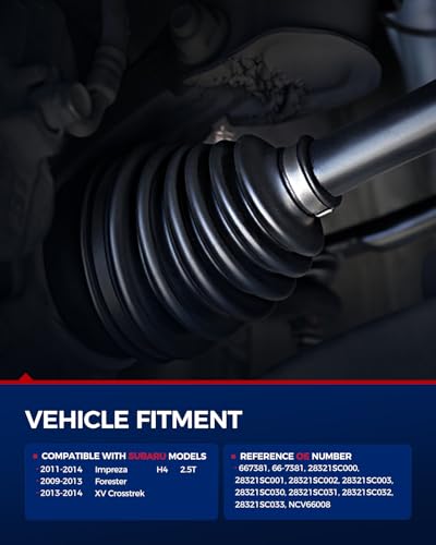 KAX CV Axle Front Driver and Passenger Side Fit for Subaru - size: Front - 66-7381